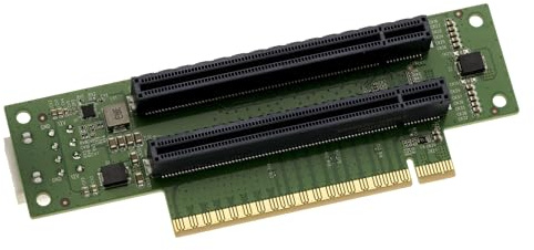 KALEA-INFORMATIQUE Riser Duplicator Adapter PCIe Gen 5.0 x16 auf 2 Ports x16 90° Durchsatz 64 GB/s