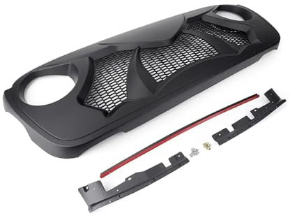 Auto Kühlergrill Front Kühlergrille Für Jeep Für Wrangler JL Für Gladiator JT 2018 2019 2020 2021 2022 ABS Für Offroad 4x4 Auto Zubehör Frontschürze Mesh Grille Racing Grills