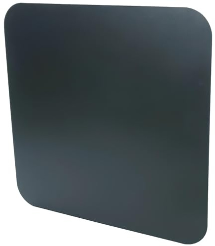 FORTUNATO Pedana Salva-Pavimento in Acciaio, 2 mm, per Stufe a Legna e Pellet, Nera, Disponibile in 70x60, 80x60, 90x80 cm (700 x 600 mm (quadrata))