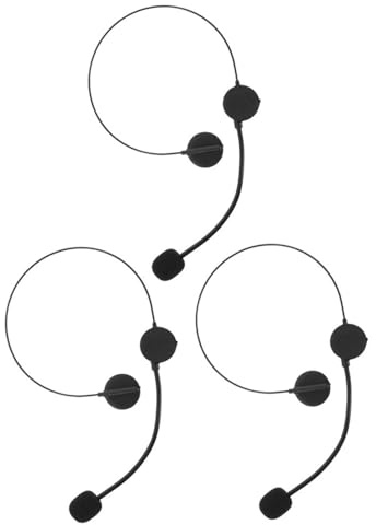 VICASKY 3 Stück Teiliges Cosplay Headset Mikrofon Requisite Kopfhörer Kostüm Zubehör für Sänger Party Halloween Bühnenauftritt