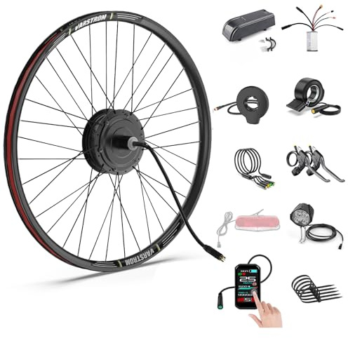 BAFANG Hinterradmotor 48V500W E-Bike-Umbausatz Heckmotor -Brushless-Hinterrad Nabenmotor-Kits mit VD18MT Touchscreen Display, EBike-Umrüstkit passend für 26 Zoll MTB