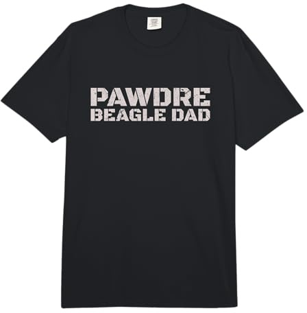 PAWDRE Beagle Dad Distressed Dog Owner Apparel Comfort Colors Adult Heavyweight T-Shirt