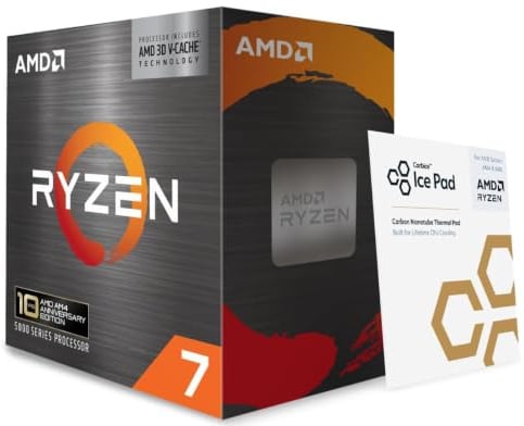 AMD Ryzen 7 5800X3D Edizione 10° Anniversario, processore desktop per socket AM4 e memoria DDR4.