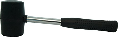 Gummihammer 65mm mit Metallstiel, gummiert, Schwarzer Kopf JB_12617