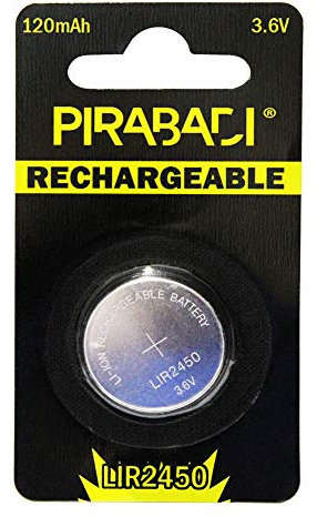 ACCU Pile Bouton Rechargeable LIR2450 3.6V LI-ION Coin Battery LIR 2450 Batterie CR2450