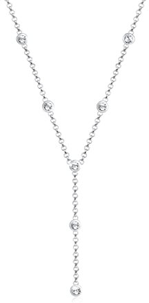 Elli Halskette Damen Y-Kette Geo Trend mit Kristallen in in 925 Sterling Silber