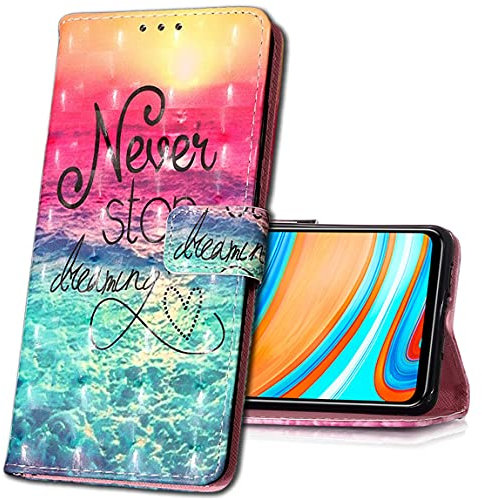 MRSTER Nokia 7.1 Handytasche, Leder Schutzhülle Brieftasche Hülle Flip Case 3D Muster Cover Stylish PU Tasche Schutzhülle Handyhüllen für Nokia 7.1 (2018). YB Sea