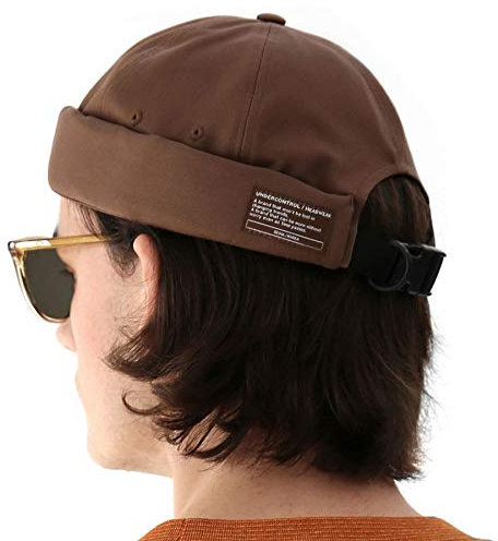 UNDERCONTROL Cappello da Pescatore Senza Visiera da Marinaio Leon con Polsini arrotolati Harbour Senza Visiera Miki Skull Docker Beanie Trawler Tactical Ring cap per Uomo e Donna (Marrone)