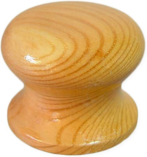 Möbelknopf, Möbelknauf Kiefer Holz hell, lackiert Ø 38 mm, Höhe: 30 mm (12)