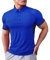 Muscle Alive Men Short Sleeve Polo Shirts-Dry Fit Performance Golf Tennis T Shirt Moisture Wicking Shirts Blue XX-Large