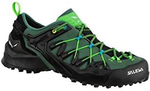 SALEWA MS Wildfire Edge GTX, Zapatillas de Senderismo, para Hombre, Myrtle/Fluo Green, 42.5 EU