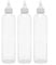 BRIGHTFROM Twist Top Applicator Bottles, 8 OZ Crystal Clear, Squeeze Empty Plastic Bottles, BPA-Free, PET, Refillable, Open/Close Nozzle - Multi Purpose (Pack of 3)