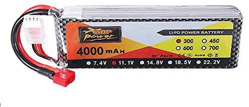 KINGDUO Power 11.1V 4000mAh 3S 30C Lipo Batterie T Plug pour JLB Racing J3 Speed Car