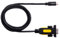 USB-C to RS232 DB9 Serial Adapter – PL2303RA Chipset – 6ft Cable – Male-to-Male – Compatible with Windows, Mac OS, Linux, Android, etc. – Thunderbolt 3/4 Compatible