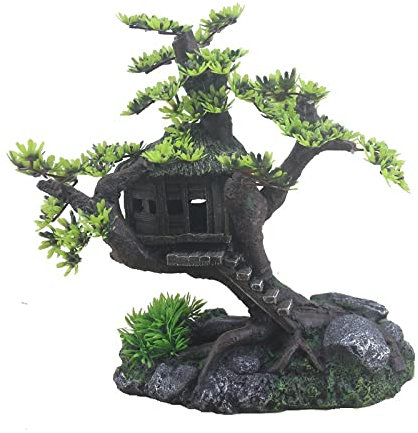 Aquarium Décorer Décor Pour Aquarium Decoration Aquarium 26*14.5 Cm Aquarium Fish Tank Aménagement Paysager Décoration Arbre Maison Maison En Bois Maison Aquarium Aménagement Paysager Château Grand Ar