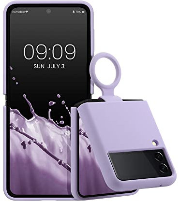 kwmobile Flip Soft Case kompatibel mit Samsung Galaxy Z Flip 3 5G - Silikon Hülle für Foldable Handy - Handyhülle in Lavendel