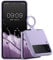 kwmobile Case Compatible with Samsung Galaxy Z Flip 3 5G - Case Soft Cover with Silicone Finish and Finger Ring Loop - Lavender