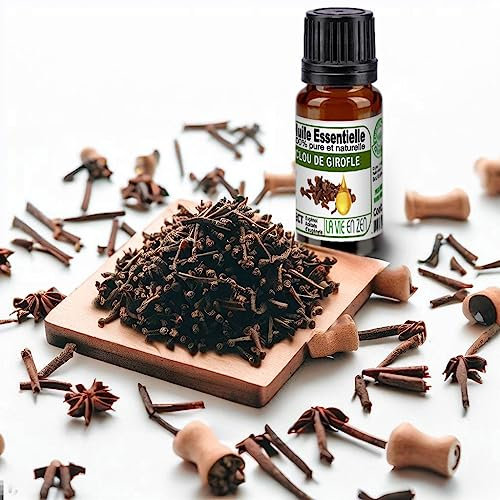 Huile Essentielle de Girofle (Clou et feuille) premium 10 ml | 100% Pure et Naturelle Chémotypée | La vie en zen
