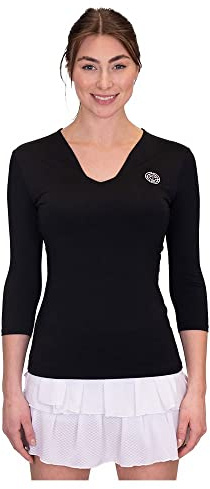 BIDI BADU Damen Crew V-Neck Longsleeve - pink