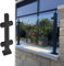 Balustrade Posts Black Glass Railing Post System, Commercial Heavy Duty Floor Standing Glass Balustrade Railing Post, Hallway Deck Landing Handrail Kit ( Color : Black Mid post , Size : H-110cm/43.3in