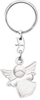 Fritz Cox Schutzengel Schlüsselanhänger fliegender Engel | aus Metall | auf Geschenkkarte | 2,5cm
