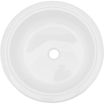 Évier de Camping-car, évier de vanité Rond 375x130 mm Résistant aux Chocs Moderne pour Camping-car Yacht Camper