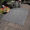 Carpettex Outdoor Teppich Wetterfest 160x230 cm Sisaloptik Grau - Ideal für Balkon, Garten, Terrasse, Camping und als Küchenteppich - Waschbarer Teppich, Berber Design, Flachgewebe