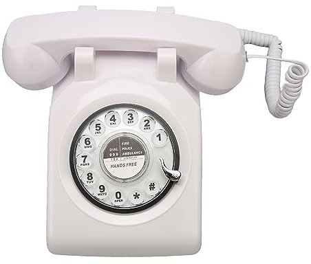 Téléphone à Cadran Rétro, Style Années 1960, Téléphone à Cadran Filaire, Téléphones Classiques à L'ancienne, Téléphone à Cadran Rotatif avec Sonnerie Mécanique, Téléphones Fixes