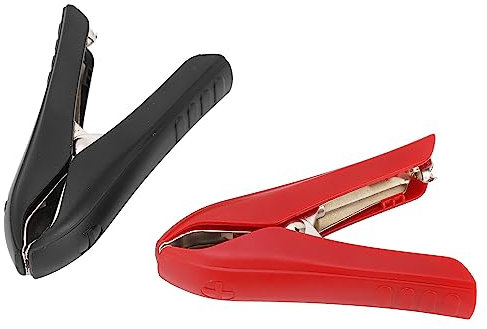 Fyearfly Battery Clamp, 1 Pair Battery Crocodile Clamp Jumper 100a Cables Boost Clamp Welding Clip Red Positive Black Negative Pole, for Battery Connecting