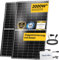 EPP.Solar® Balkonkraftwerk Komplettset 2000W Bifazial Modul Black/Silber Rahmen | Wechselrichter 1600W | Photovoltaik Solaranlage mit 5m Wielandstecker