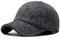 Winter-Baseballmütze mit Ohrenschützern, Winter Baseball Cap mit Ohrenklappen, Unisex Warme Wolle Kappe Full Cap Ohrenschutz Wollcap Outdoor Visor Sport Mütze Ski Baseballkappe (Cotton, Grau)