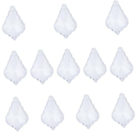 Mikikit 12st Vorhänge Pendelleuchte Kronleuchter Transparente Fensterläden Kristall Vorhang