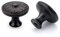 goldenwarm 4 Pack Black Cupboard Door Knobs, Oil Rubbed Bronze & Black Drawer Knobs with Flower Pattern, Vintage, Zinc Alloy