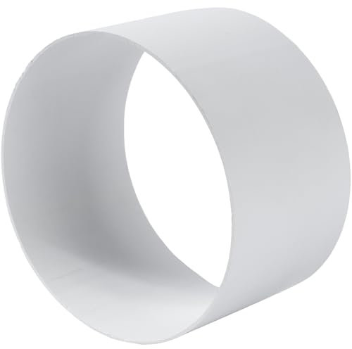 Vent Systems Coupleur de conduit d'aération en ligne femelle de 10,2 cm pour tuyau de 10,2 cm – Tuyau de ventilation droit en ligne – Connecteur de conduit en plastique pour systèmes CVC