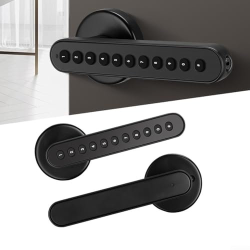 YUANGANG Serrure intelligente à mot de passe, serrure électronique numérique à empreinte digitale, serrure de porte tactile, poignée de serrure de porte réglable pour la maison et l'appartement
