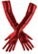 Werownsgso Damen Sexy Lange PU-Leder Handschuhe, 1920er Stil für Opernparty, Cosplay, Festlich Faschingskostüme Karneval (Rot)