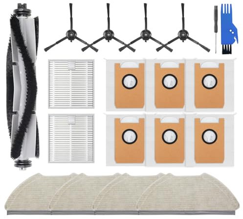 YYDSLEE Ricambi per robot aspirapolvere AIRROBO T20 accessorio con 1 spazzola in gomma,2 filtri HEPA,4 spazzole laterali,6 sacchetti per la polvere,4 Panni,1 cacciavite,1 Spazzola per la pulizia
