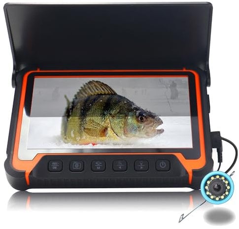49Ft/15M HD Live Underwater Camera, Underwater Camera Viewing System with 7”Screen, Underwater Fishing Camera for Lake Ice Boat Kayak