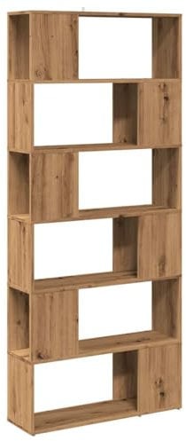 vidaXL Bibliothèque/Séparateur de pièce chêne Artisanal 80x24x186 cm, séparation de pièce, cloison de pièce, Armoire à Livres, bibliothèque