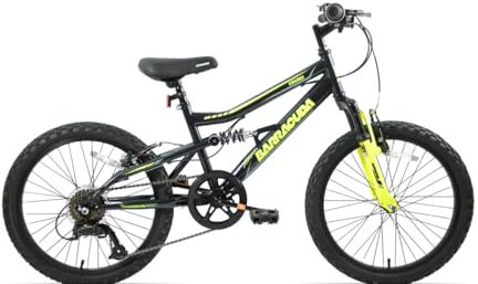 Barracuda Charge 20 Wheel Kids Boys Mountain Bike Dual Full Suspension Black Age 7+