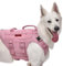OneTigris Hundegeschirr, X Destroyer Taktisches Einstellbar Antizuggeschirr Ausbruchsicheres Geschirr mit 3 Griffe 2 Metallschnallen Sicherheitsgeschirr (Rosa L)