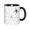 reyawdf Tazza Mug in Ceramica Personalizzata,Una ragnatela con ragno su sfondo bianco.,11oz/330ml, Resistente al Calore, Adatta a Lavastoviglie Idea Regalo Divertente per Colazioni, Compleanni, Natale