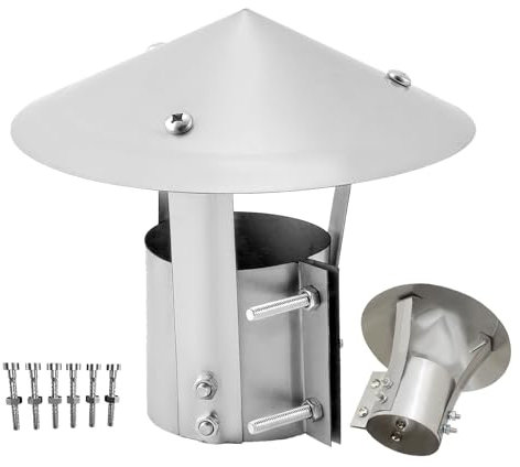 Chapeau De Cheminée Pare Pluie, Sortie De Toit En Acier Inoxydable Résistant À La Chaleur, Chapeau Tubage Chinois Anti-Pluie Et Neige Pour Cheminee Ou Fumisterie(200 mm/7.87 in)