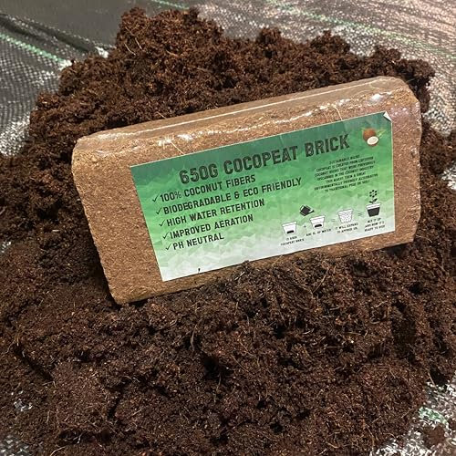 coco coir bricks,natural organic planting compost,coconut fibre,peat free growing substrate,lightweight,just add water (PACK OF 3 BRICKS = 30L COMPOST)