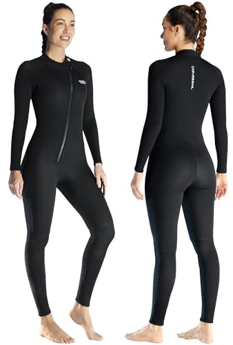 Neoprenanzug 3mm Vollständiger Neoprenanzug Herren Damen Nassanzüge Ganzkörper Neopren Tauchanzüge Sretch Langarm warm halten Vorderer Reißverschluss Erwachsene für Tauchen Schnorcheln Surfen