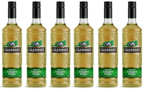 Crabbies Green Ginger Wine - 700ml | Traditional Herbal Infusion | Smooth & Spicy Flavor | Ideal for Mixing or Sipping I Pack of 6