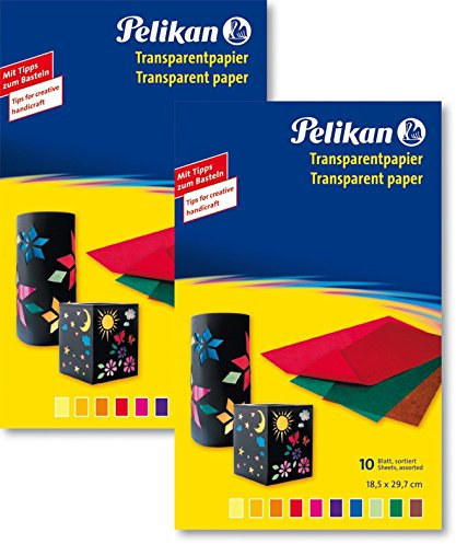 Pelikan 137943 - Transparentpapier, 20 Blatt (2x10, Transparentpapier | farbig)