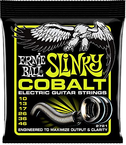 Ernie Ball 2721 Cobalt Regular Slinky Electric Guitar Strings Set (10-46)