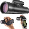 Monoculaire haute définition Gosky 12x50ED - Le plus récent télescope étanche - prisme BAK4 pour l'observation des oiseaux, le camping et les voyages (support de smartphone non cassé)