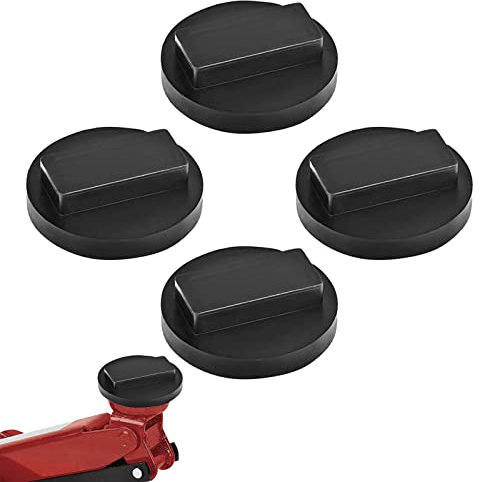 DEDC 4PCS Rubber Jack Pads for BMW MINI, Universal Slotted Jack Pad Frame Rail Protector for Universal Slotted Frame Rail Protector for Trolley Jack